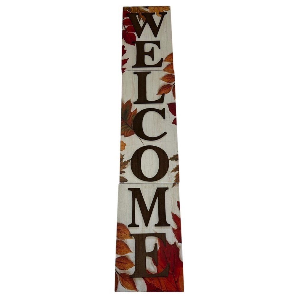 Autumn Welcome Sign with Fall Leaves Farmhouse Front Door
Harvest Decoration NEW